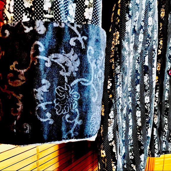 Ted Baker Pashion Men’s Button Down Black w/ Floral Pattern, Flip Cuff, Sz 15.5 - Picture 1 of 7